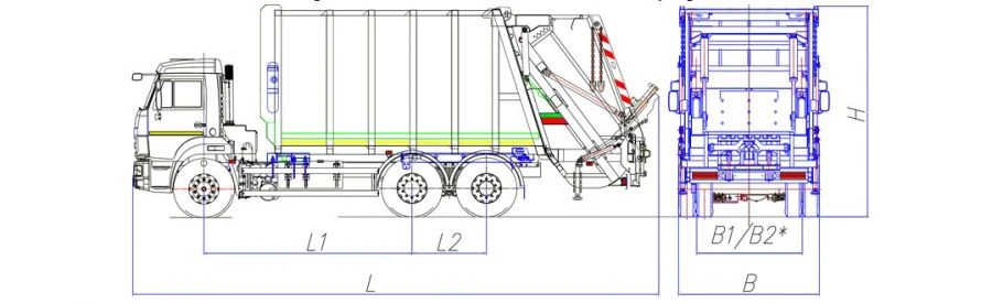 Garbage truck special model MK-4548-07