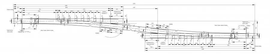 Single ramp of type P65 grade 1/11 on reinforced concrete bars of the project 2799.00.000-17