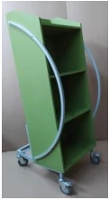 Tilted book trolley