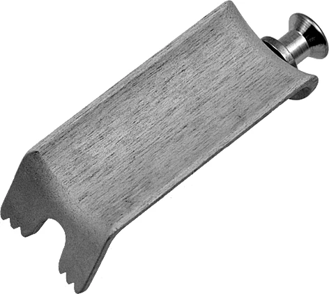 Curved feet, length 35 mm to 65 mm, 10 mm pitch, article no. 845.522.0XX