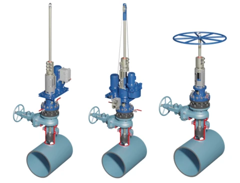 Machines for cutting holes in operating pipelines type GAKS-V