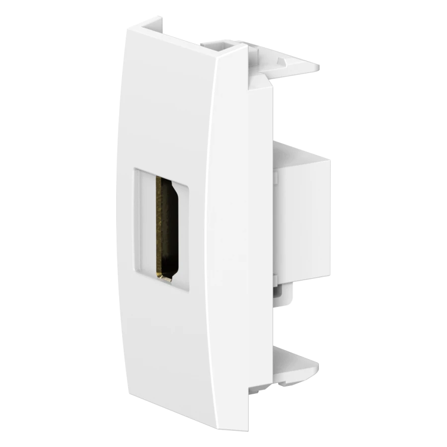 CADUCEUS ALING MODE Flush-mounted socket HDMI type A-A, 1M, white, art. no. 6615.A. 6615.0