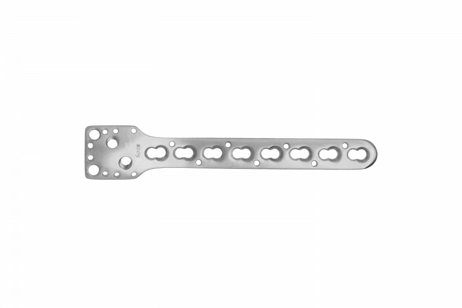 T-plate for shoulder neck with angular stability (for 3.5 mm screws)