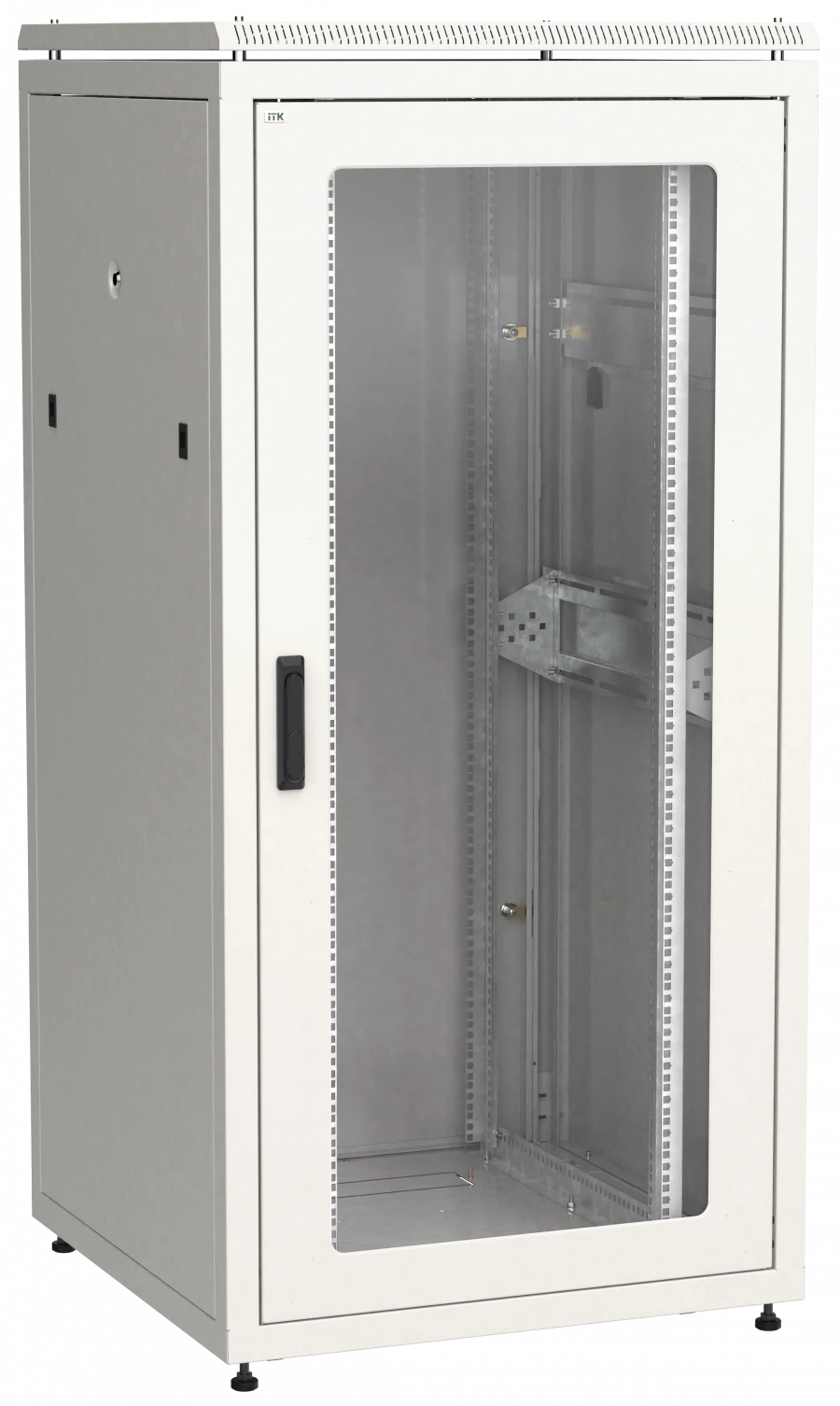 LN35-33U88-GM ITK LINEA N 33U 800x800mm glass perforated door rear metal grey.