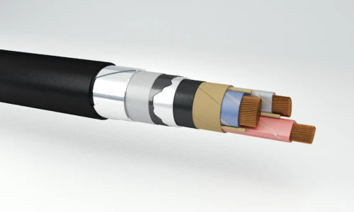 Power cables with copper conductors with paper impregnated insulation, in lead sheath, not spreading burning, for voltage 6-10 k