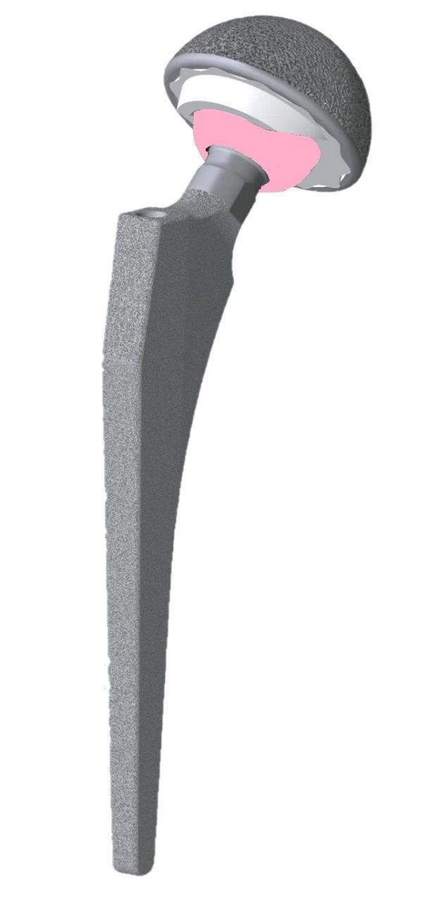 Total hip prosthesis "ARTUS" with instruments for implantation according to TU 32.50.22-002-28606307-2018 for colourless hip joi