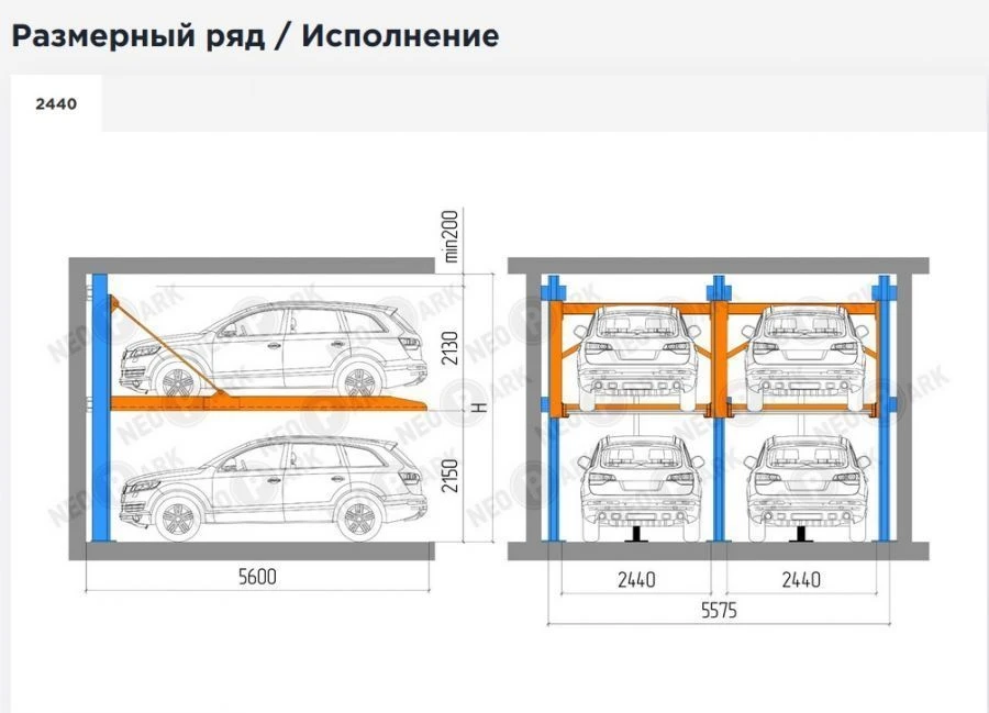 Console Parking Lift for Cars - SMA Type
