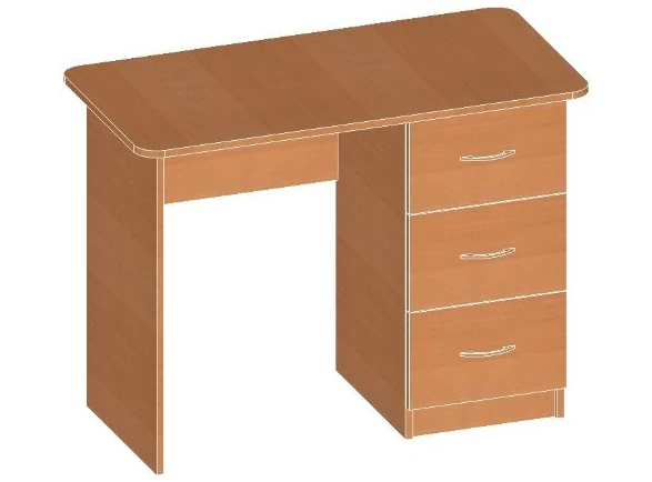 Single desk with 3 drawers art.U.02.06