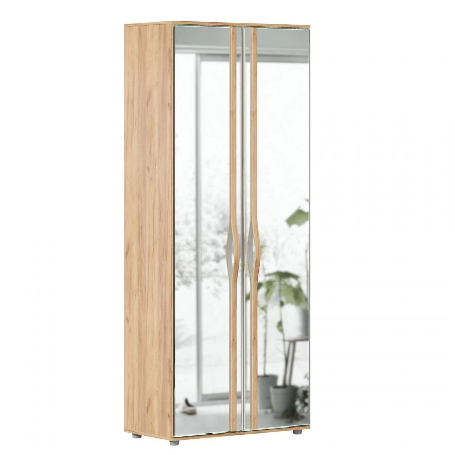 Marta-2 LD.136030.000 Double-leaf mirrored wardrobe (Golden Oak/White)
