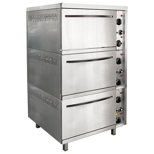 3-section roasting cabinet SHEZhP-3, stainless steel body, 840x840(895)x1500(1520) mm