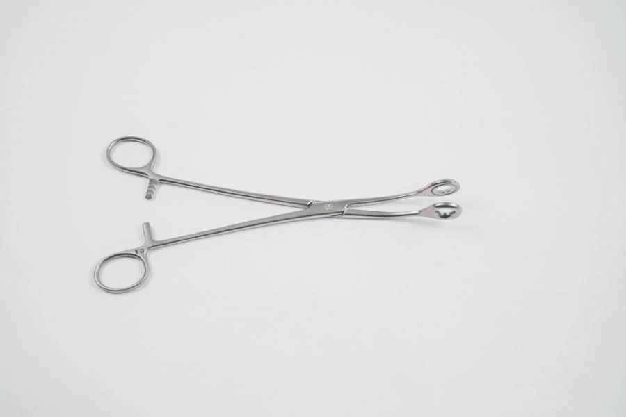 VZ- Shch-55-1 Hemorrhoidal forceps terminal, curved, 240 mm.