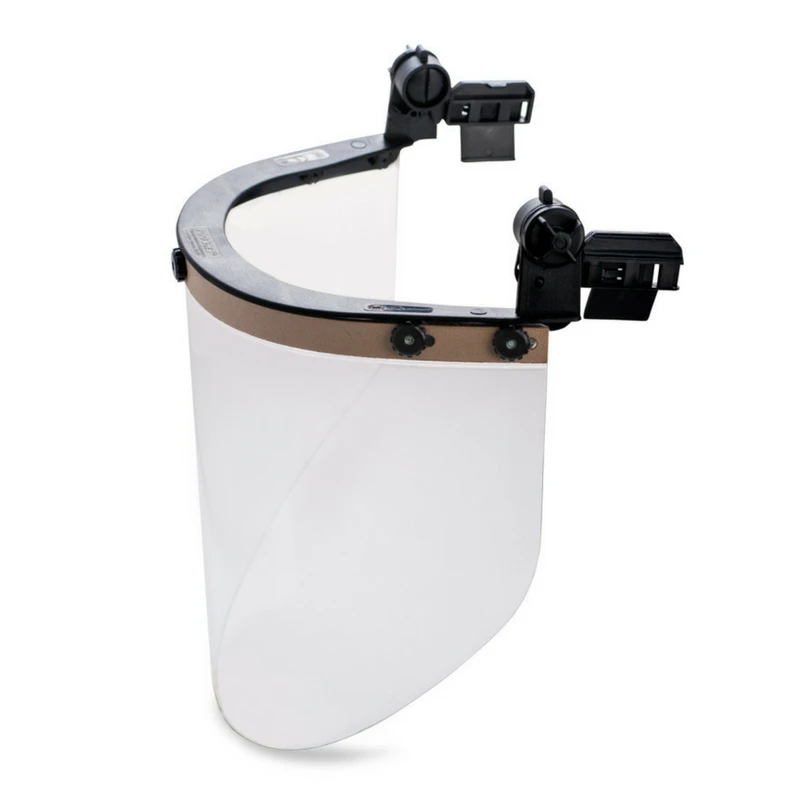 Face shield with attachment to the helmet of the KBT SUPER VISION® safety helmet, article no. 04397