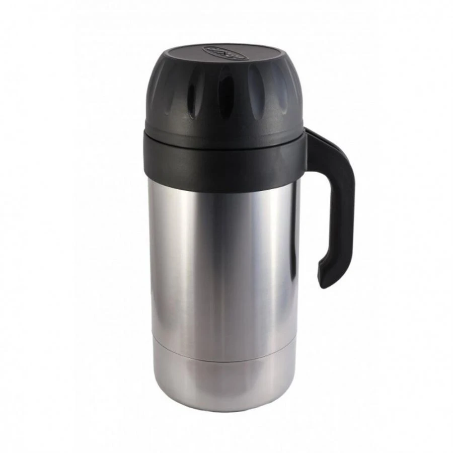 Domestic vacuum thermos with double flask made of corrosion-resistant steel with narrow neck for liquid type "BN"