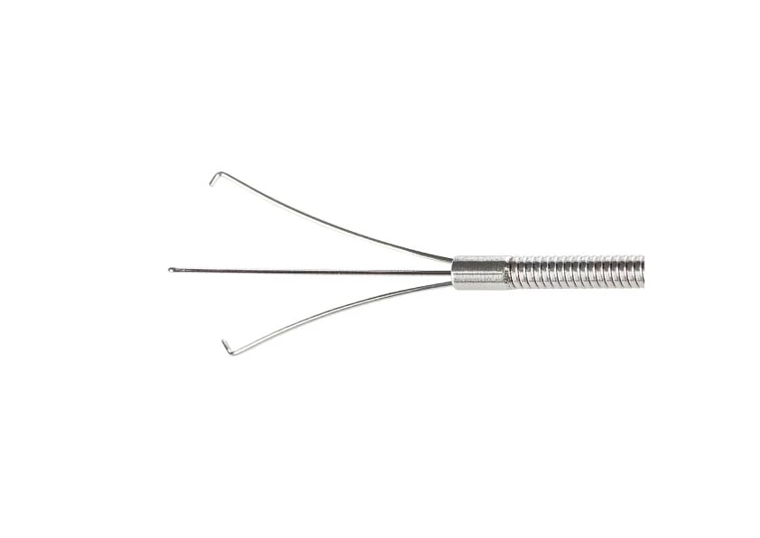 CLAMP WITH THREE-TOOTH GRIP FOR FLEXIBLE ENDOSCOPES, Ø 2,8 MM, LENGTH 2350 MM