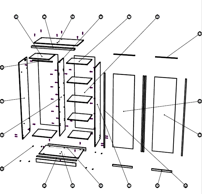 Wooden wardrobe MP-ShK2D