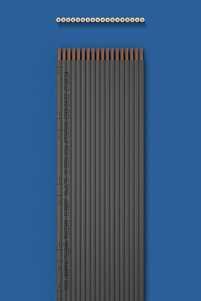 Installation flat wire with two-layer (double) insulation PUVVPG 18õ0,75