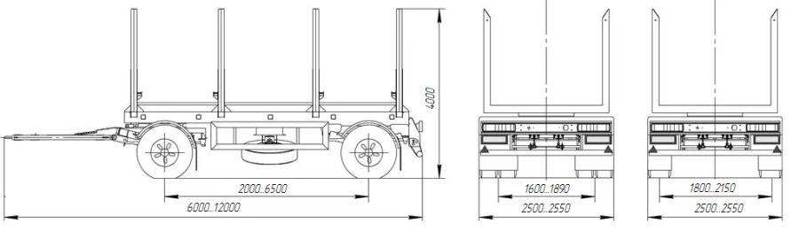 Sorting trailer/pipe carrier trailer STK 9020-60