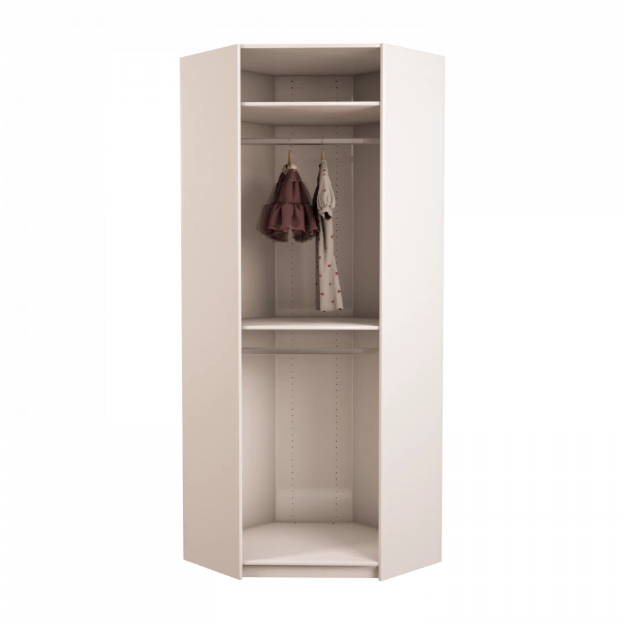 Wooden bedroom cupboard model: Corner cupboard No. 4