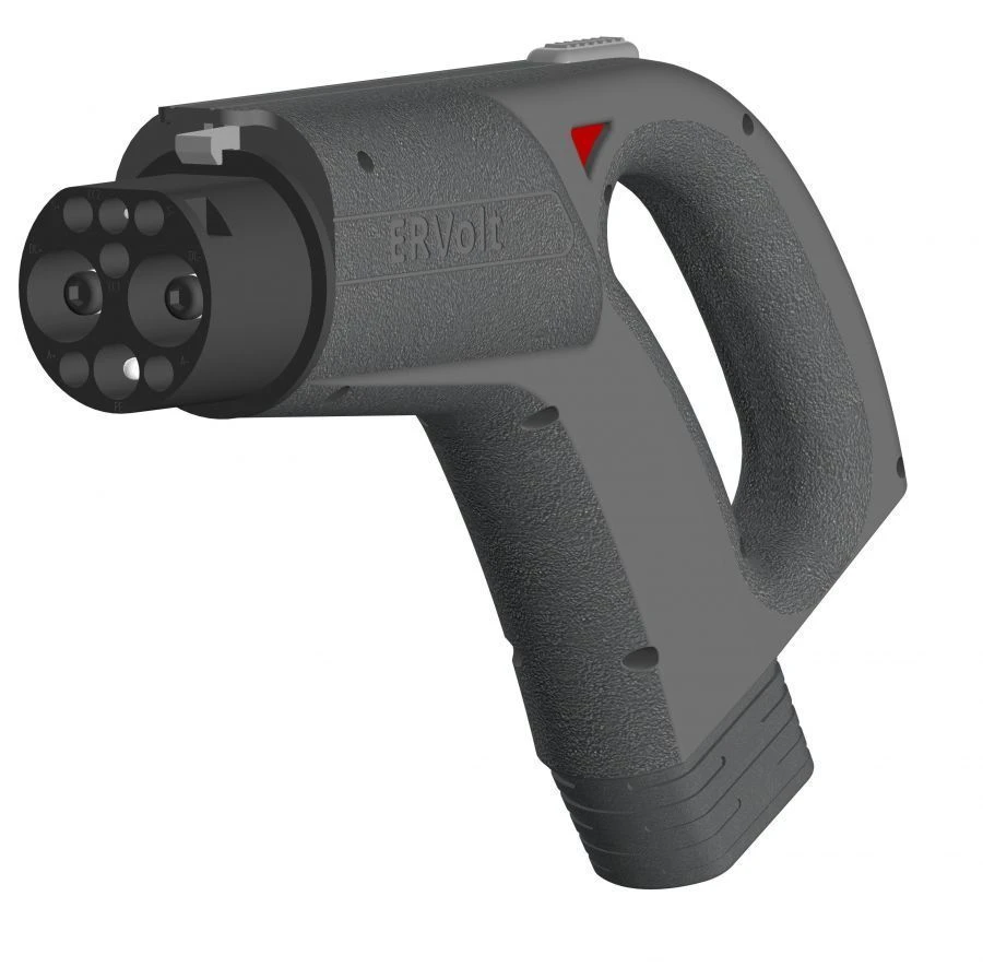 Charging cable with connector for charging electric vehicles, "ERVOLT" trade mark GB / T