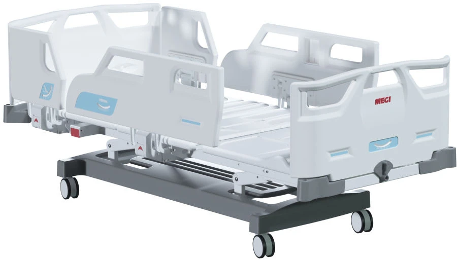 MEGI Opti X Medical Functional Bed with electric height adjustment, plastic backrests, plastic sides