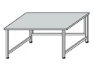 Metal lab technician's table on metal frame SL-2(m)