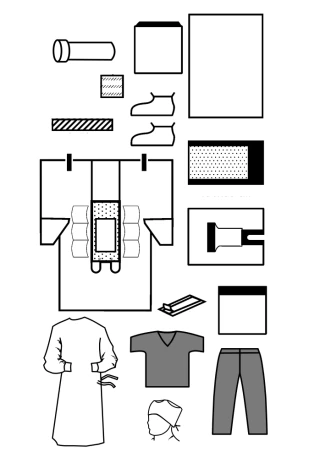 Sterile nonwoven kit for ACS