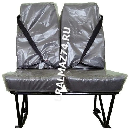 Manufacture of new design double passenger seat (high backrest, separate seats) complete, middle with 3-point belt
