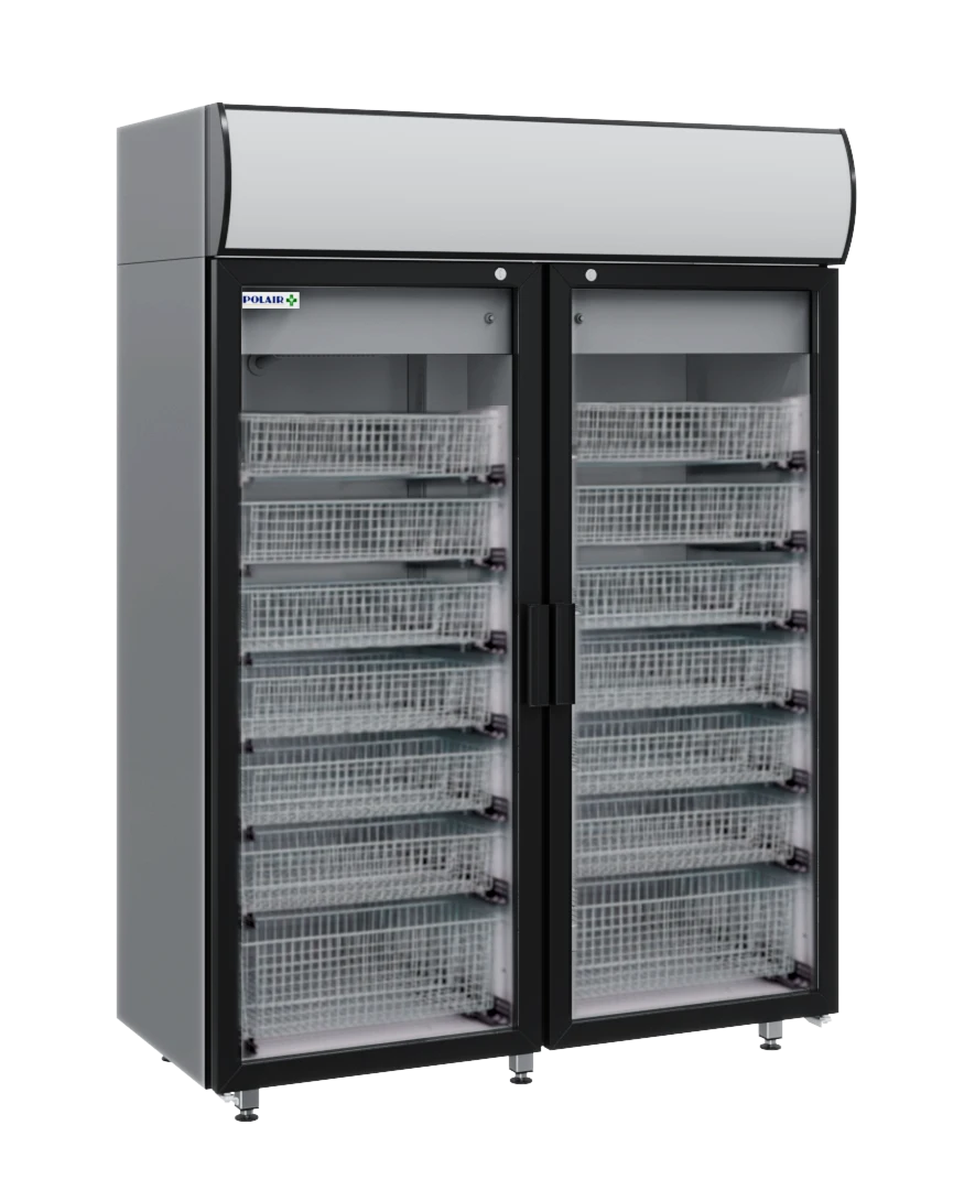 Refrigerated pharmaceutical cabinet "POLAIR" SHHF-1,4DS -01N stainless steel.