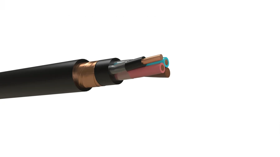 Control cable with insulation and sheath made of polymer composites; halogen-free KPOPEng(A)-HF