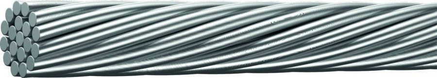 Non-insulated wires for overhead power lines of grade A