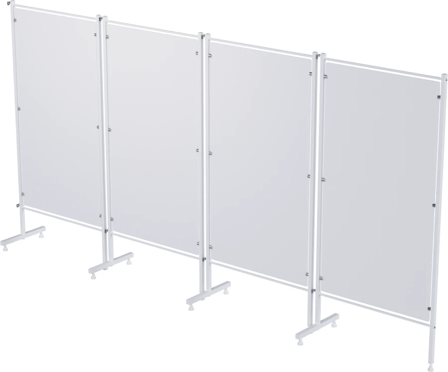 SHM-"MSC"(MSC-4303P-01) Medical screen without wheels, four-sectional, with plastic