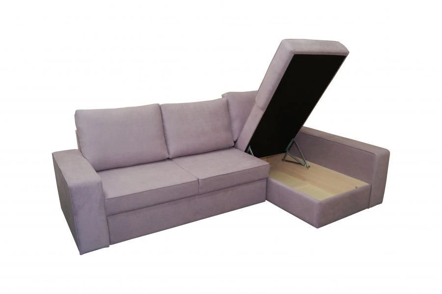 Sofa-bed three-seater with mechanism "Euroknizhka" with ottoman "Bashkir Furniture Factory" trademark
