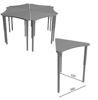 Pupil's shaped table, p.r.g. 3-5, 5-7. 3-5, 5-7. Article TMSU13/12