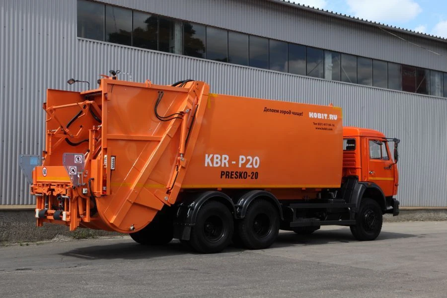 Rear-loading rubbish truck Presko 20 (KBR-P20K), type KBR-P20K, basic chassis: KAMAZ-65115-A5, KAMAZ-65115-50.