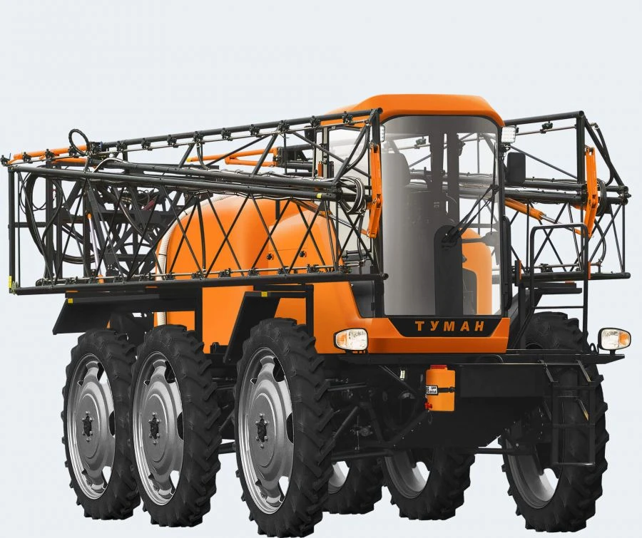 Self-propelled sprayer-spreader TUMAN-3, complete with replaceable technological equipment (boom sprayer T