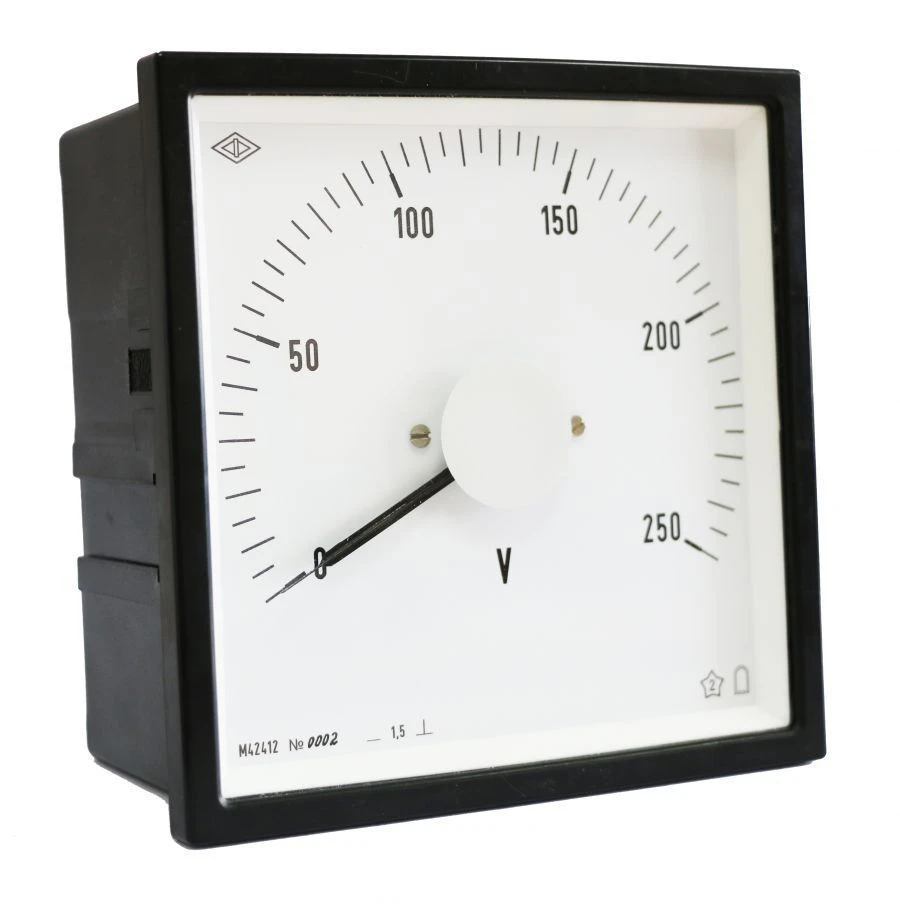Panelboard milliammeter, ammeter and voltmeter: version M42412