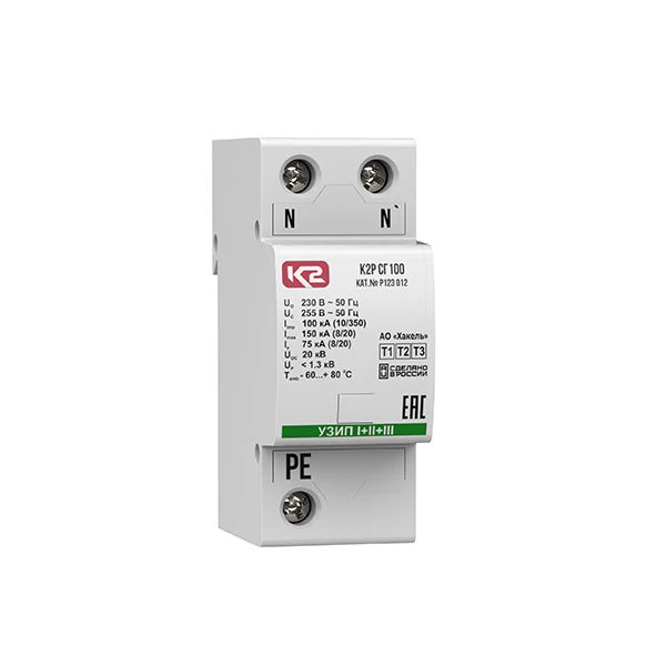 Protection device against impulse overvoltages K2P SG100, cat.no.?123 012.