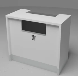 Customer desk 1100 C+, labelled "MS FURNITURE"