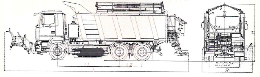 Universal road maintenance machine model MK-3534-16