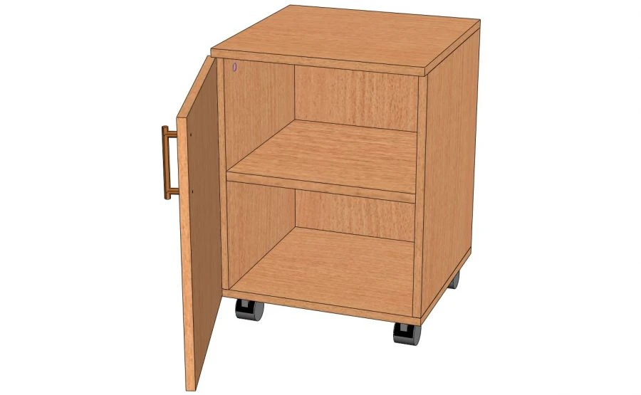 Rolling cabinet with door. Model: TP-2