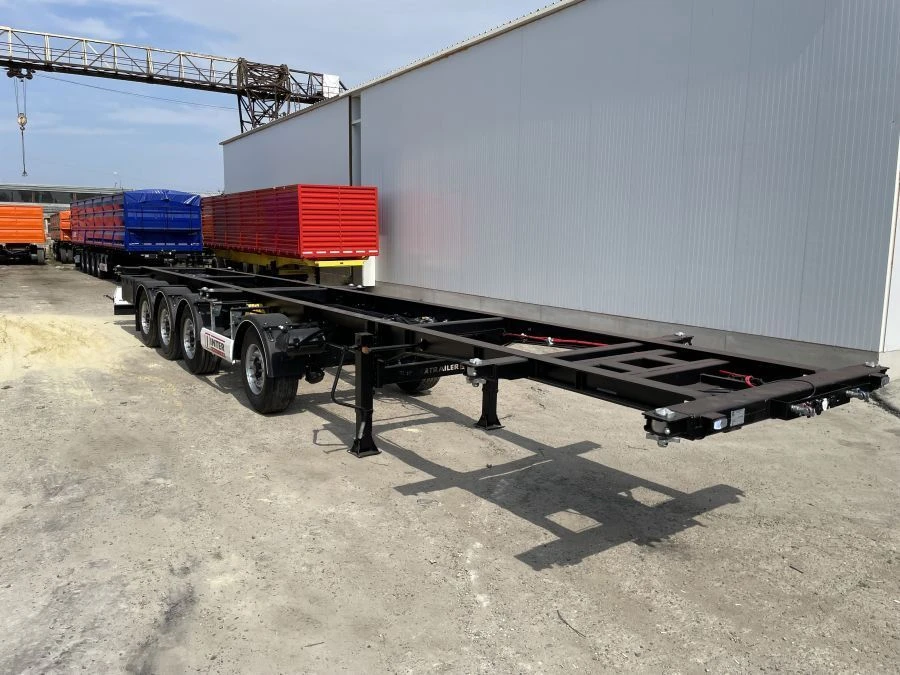 Semitrailer-container wagon type 85339, modification 853395. Metal platform with container fastening devices
