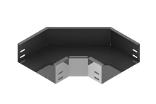 Corner horizontal tray for 90 degree turn ONL 000x000 U90 with overall dimensions from 100x40 mm to 600x200 mm,