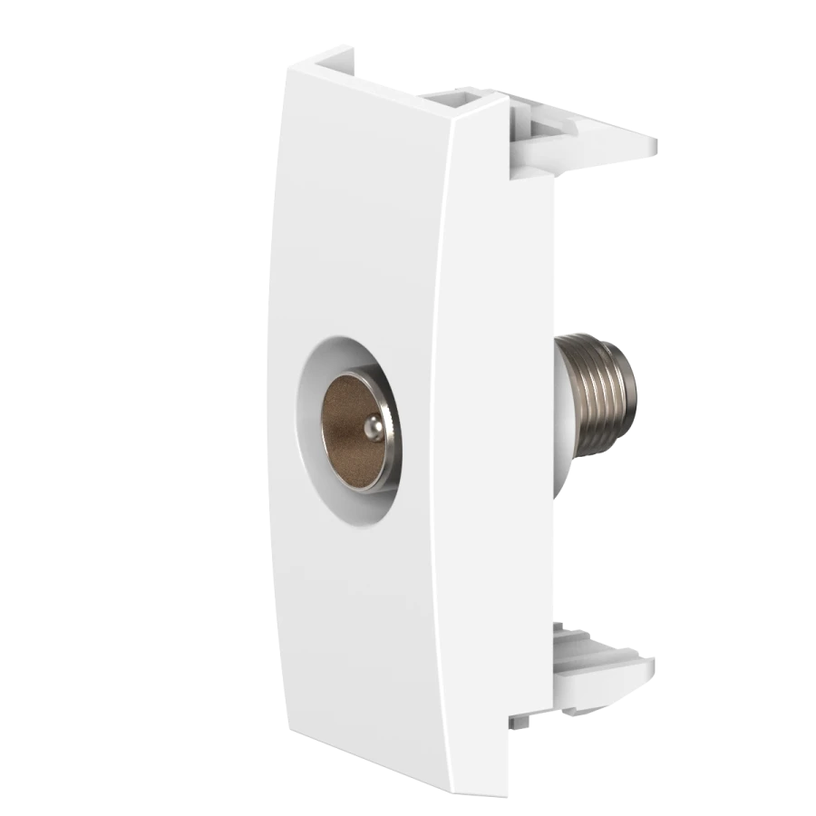 CADUCEUS ALING MODE Flush-mounted aerial socket TV M/F single, 1M, white, art. 6621.0