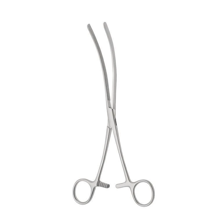 TZ-01-328-23,5 Intestinal elastic clamp, curved, 230 mm