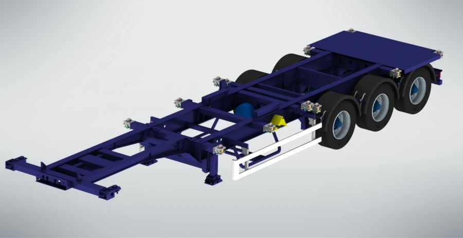 Semitrailer of modification CY-453 (without hydraulic equipment), pneumatic tyres 385/65 R22.5x11.75; 385/55 R22.5
