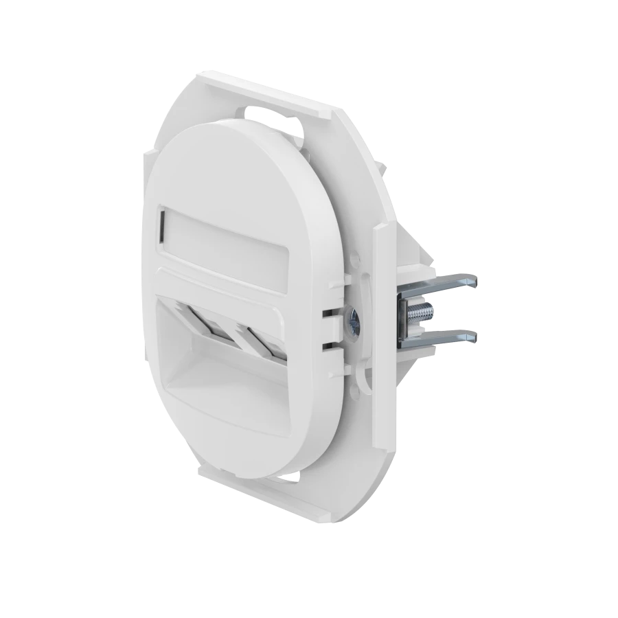 CADUCEUS ALING EON Flush-mounted double telephone socket 2xRJ12 6P4C, white, art. no. E613.0 (mechanism)
