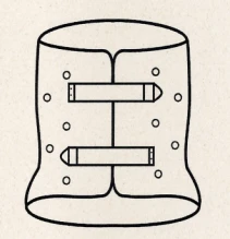 Rigid fixation corset for lumbar spine KR0-272