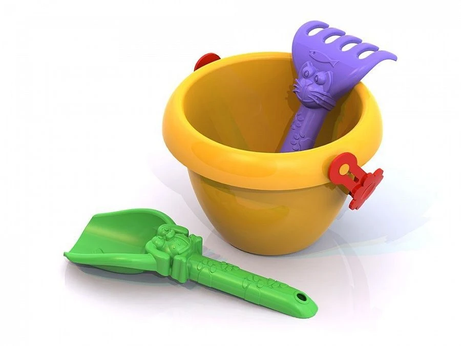 Sand Set #107 (rake, scoop, bucket "Sunshine")