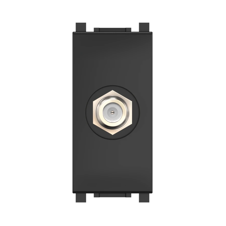 CADUCEUS ALING Experience Flush-mounted antenna socket SAT satellite single F/F, 1M, black (soft touch), item no. 74265.S. 74265