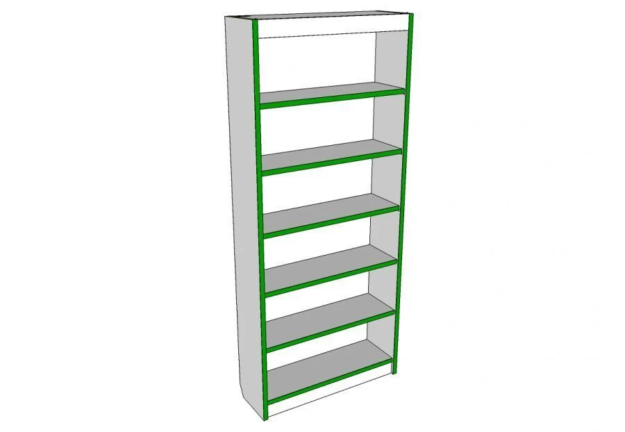 Wooden shelving unit